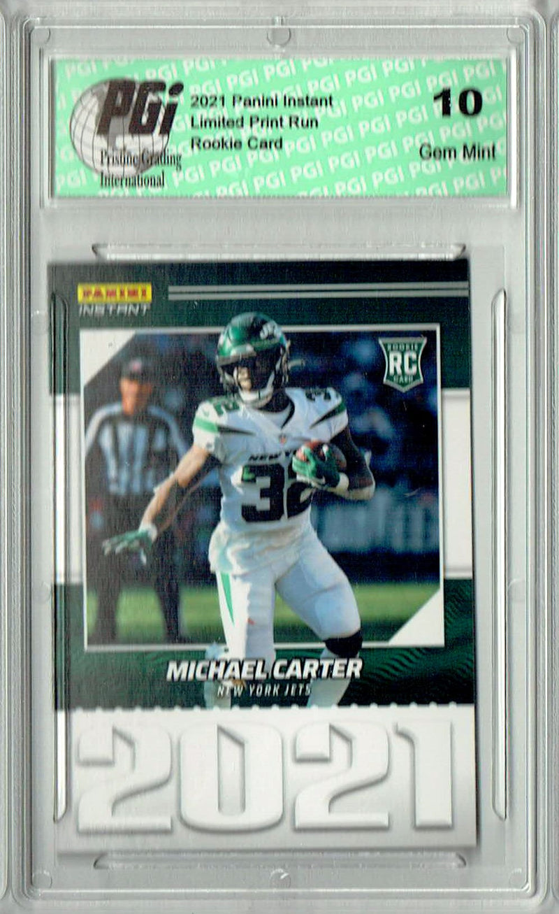 Michael Carter 2021 Panini Year One #YO28 Only 1269 Made Rookie Card PGI 10