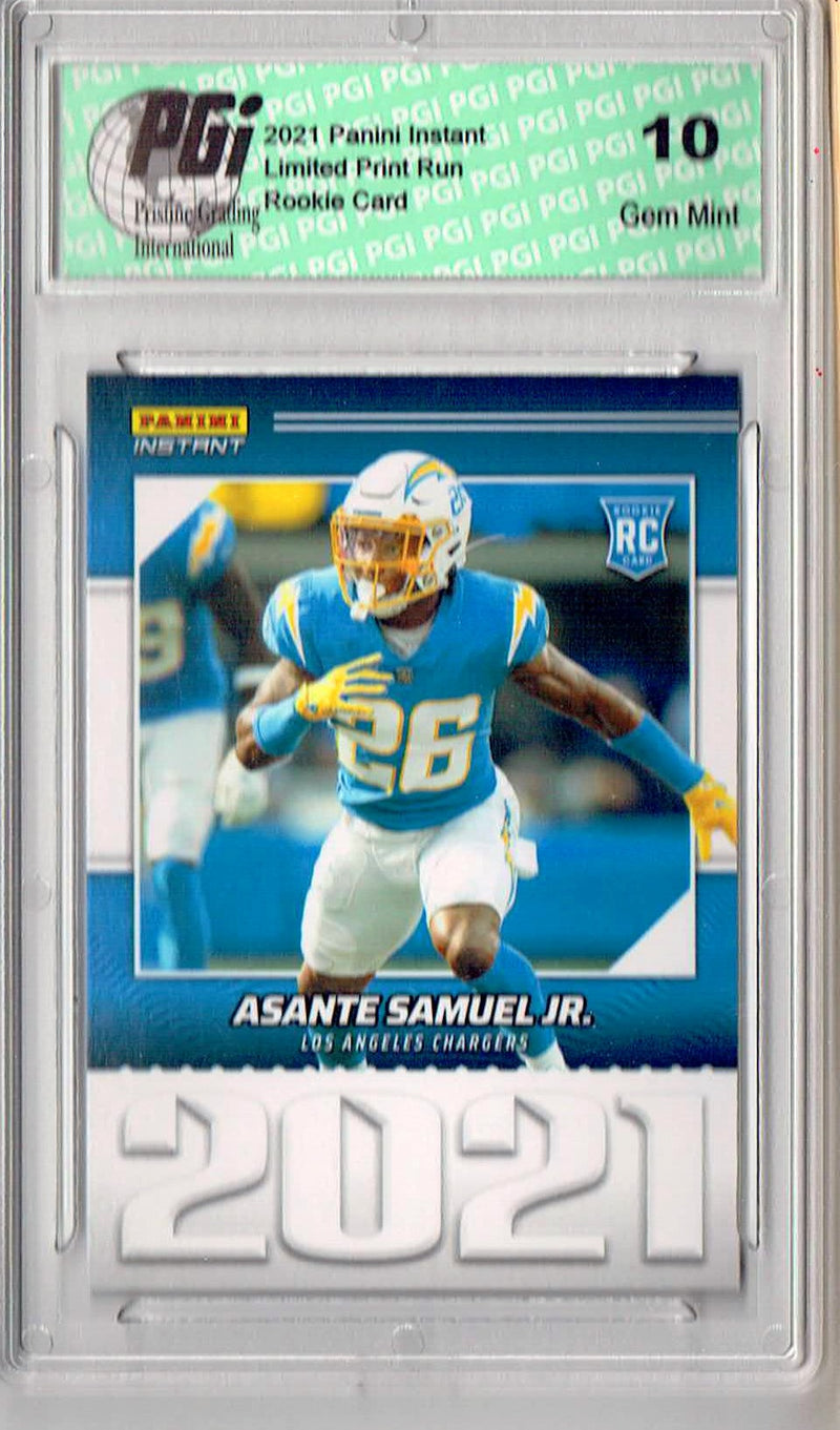 Asante Samuel Jr. 2021 Panini Year One #YO36 Only 1269 Made Rookie Card PGI 10