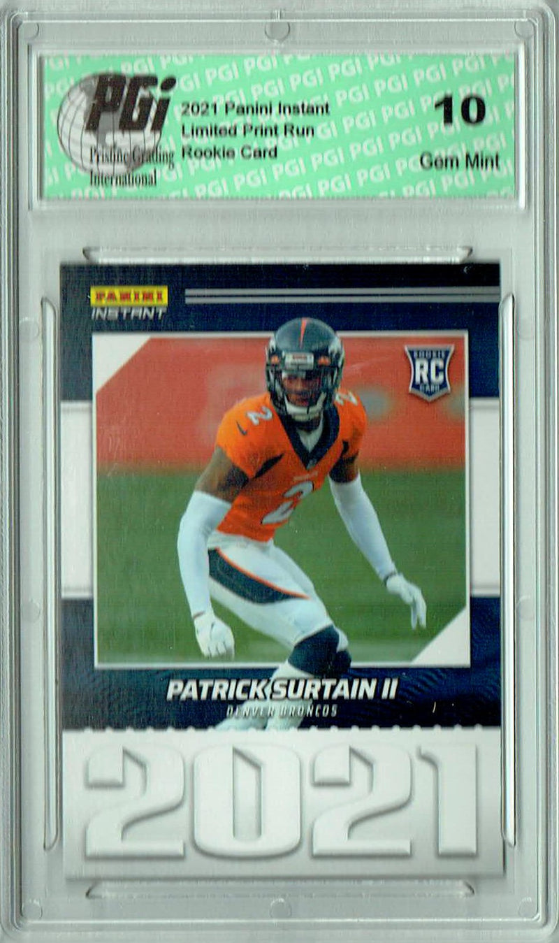 Patrick Surtain II 2021 Panini Year One #YO37 Only 1269 Made Rookie Card PGI 10