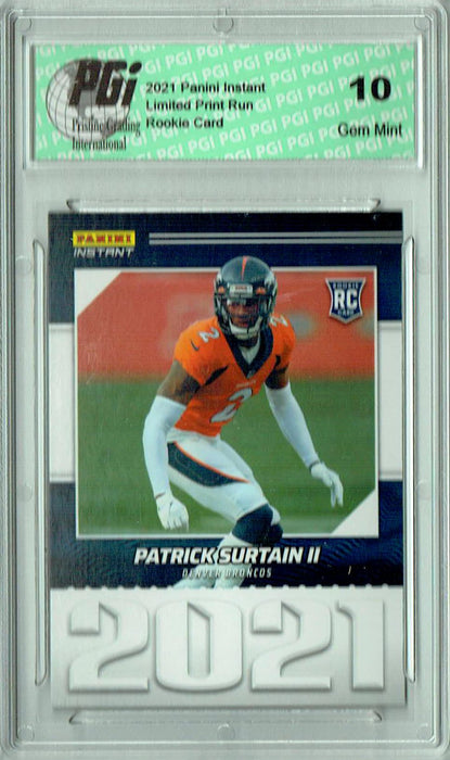 Patrick Surtain II 2021 Panini Year One #YO37 Only 1269 Made Rookie Card PGI 10