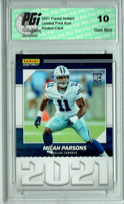 Micah Parsons 2021 Panini Year One #YO35 Only 1269 Made Rookie Card PGI 10