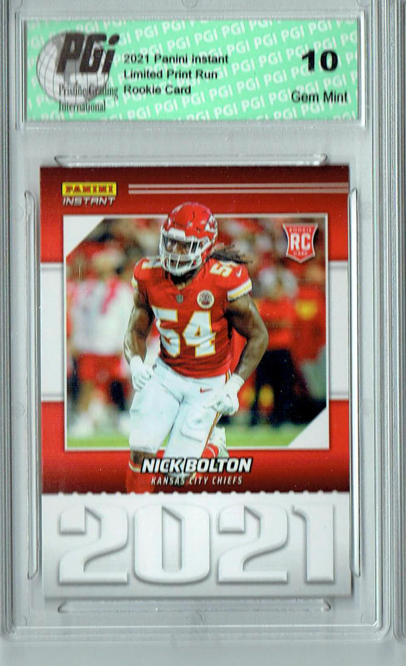 Nick Bolton 2021 Panini Year One #YO40 Only 1269 Made Rookie Card PGI 10