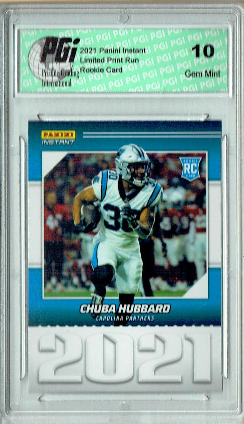 Chuba Hubbard 2021 Panini Year One #YO31 Only 1269 Made Rookie Card PGI 10