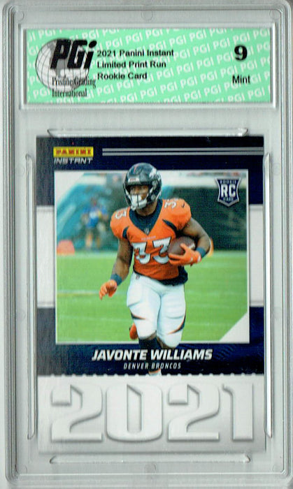 PGI 9 Javonte Williams 2021 Panini Year One #YO15 Print Run: 1,269 Rookie Card