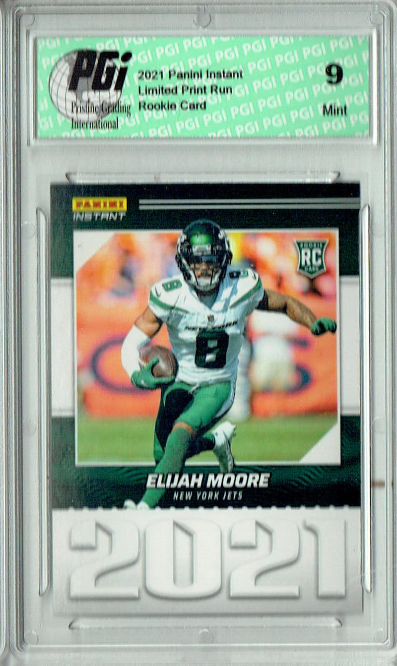 PGI 9 Elijah Moore 2021 Panini Year One #YO14 Print Run: 1,269 Rookie Card
