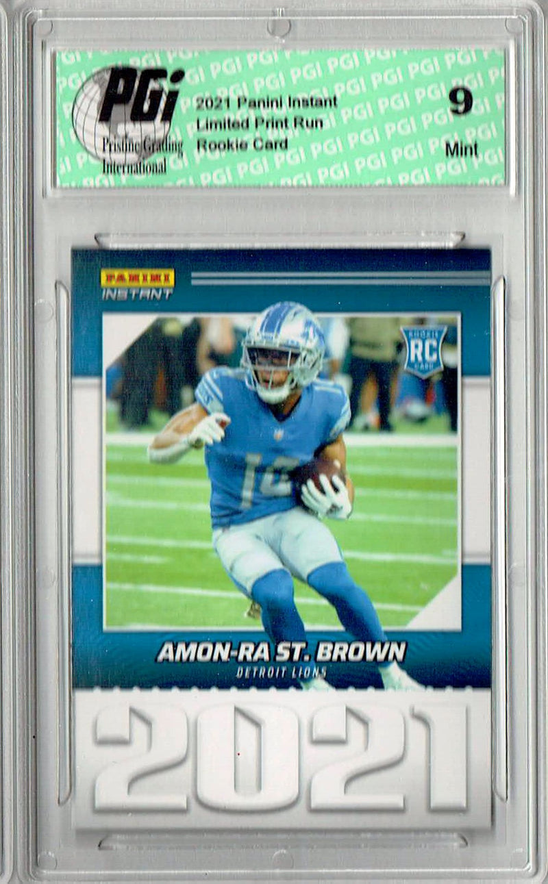 PGI 9 Amon-Ra St. Brown 2021 Panini Year One #YO29 Print Run: 1,269 Rookie Card