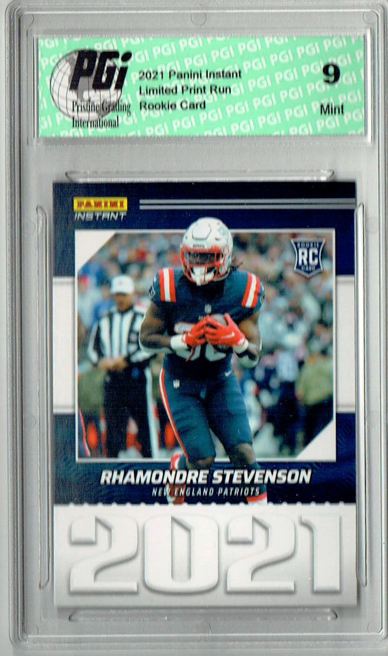 PGI 9 Rhamondre Stevenson 2021 Panini Year One #YO30 Print Run: 1,269 Rookie Card