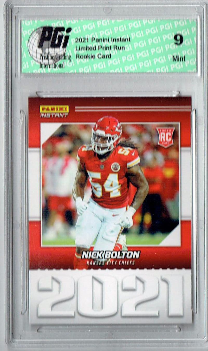 PGI 9 Nick Bolton 2021 Panini Year One #YO40 Print Run: 1,269 Rookie Card