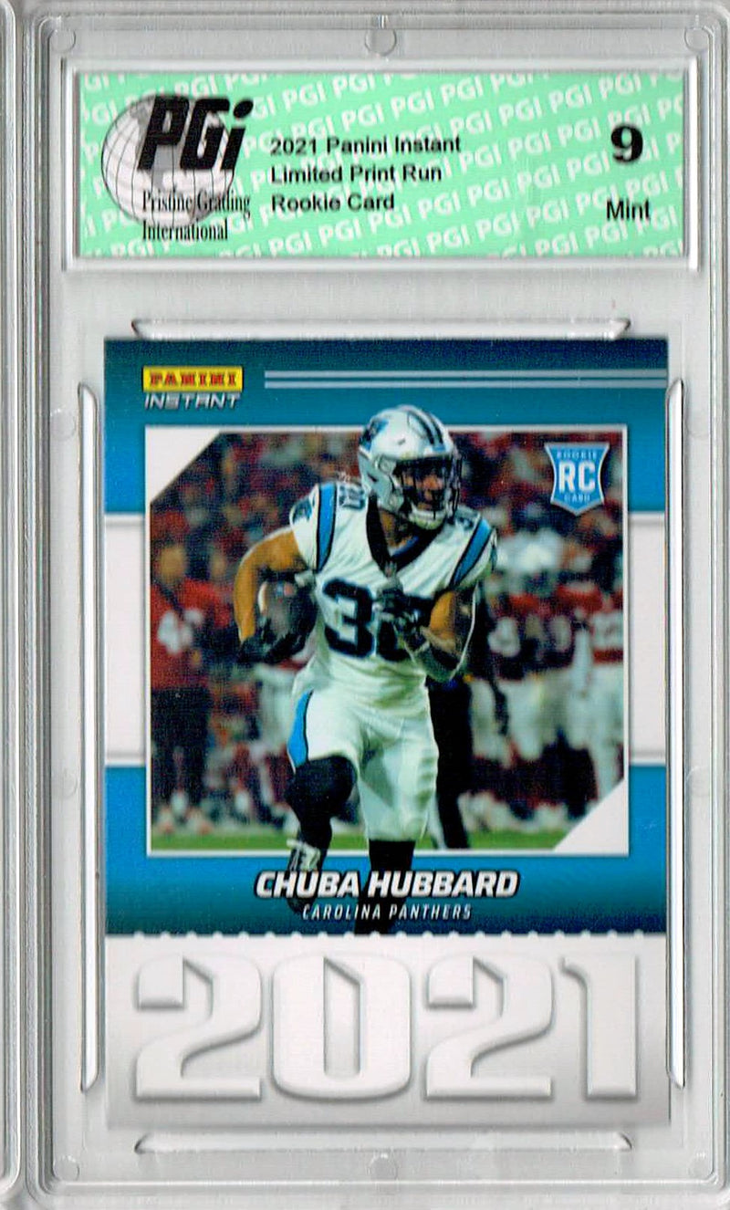 PGI 9 Chuba Hubbard 2021 Panini Year One #YO31 Print Run: 1,269 Rookie Card