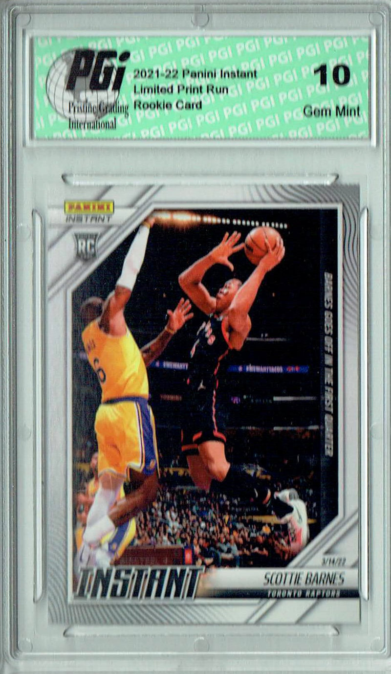 Scottie Barnes 2021 Panini Instant #162 Only 443 Made! Rookie Card PGI 10