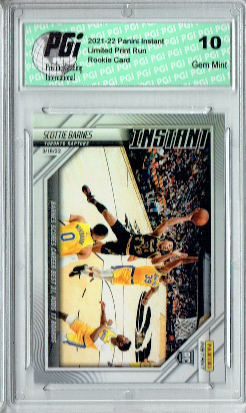 Scottie Barnes 2021 Panini Instant #163 Only 195 Ever Made! Rookie Card PGI 10