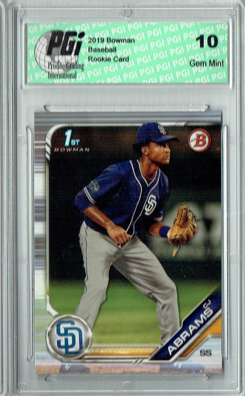 C.J. Abrams 2019 Bowman #BD-85 1st Rookie Card PGI 10