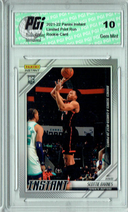 Scottie Barnes 2021 Panini Instant #143 Super SP, 1 of 228 Rookie Card PGI 10