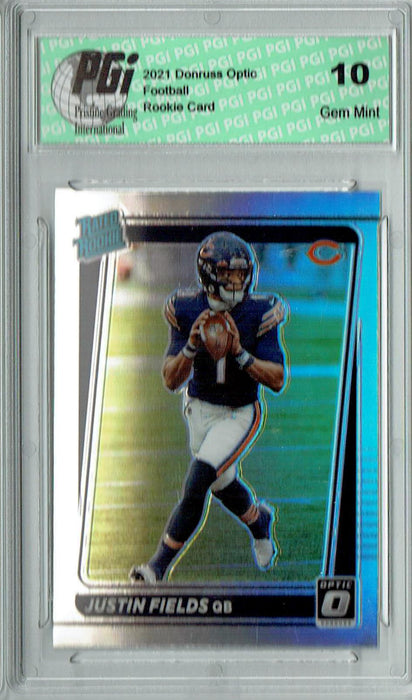 Justin Fields 2021 Donruss #P-253 Optic Preview Holo Rookie Card PGI 10