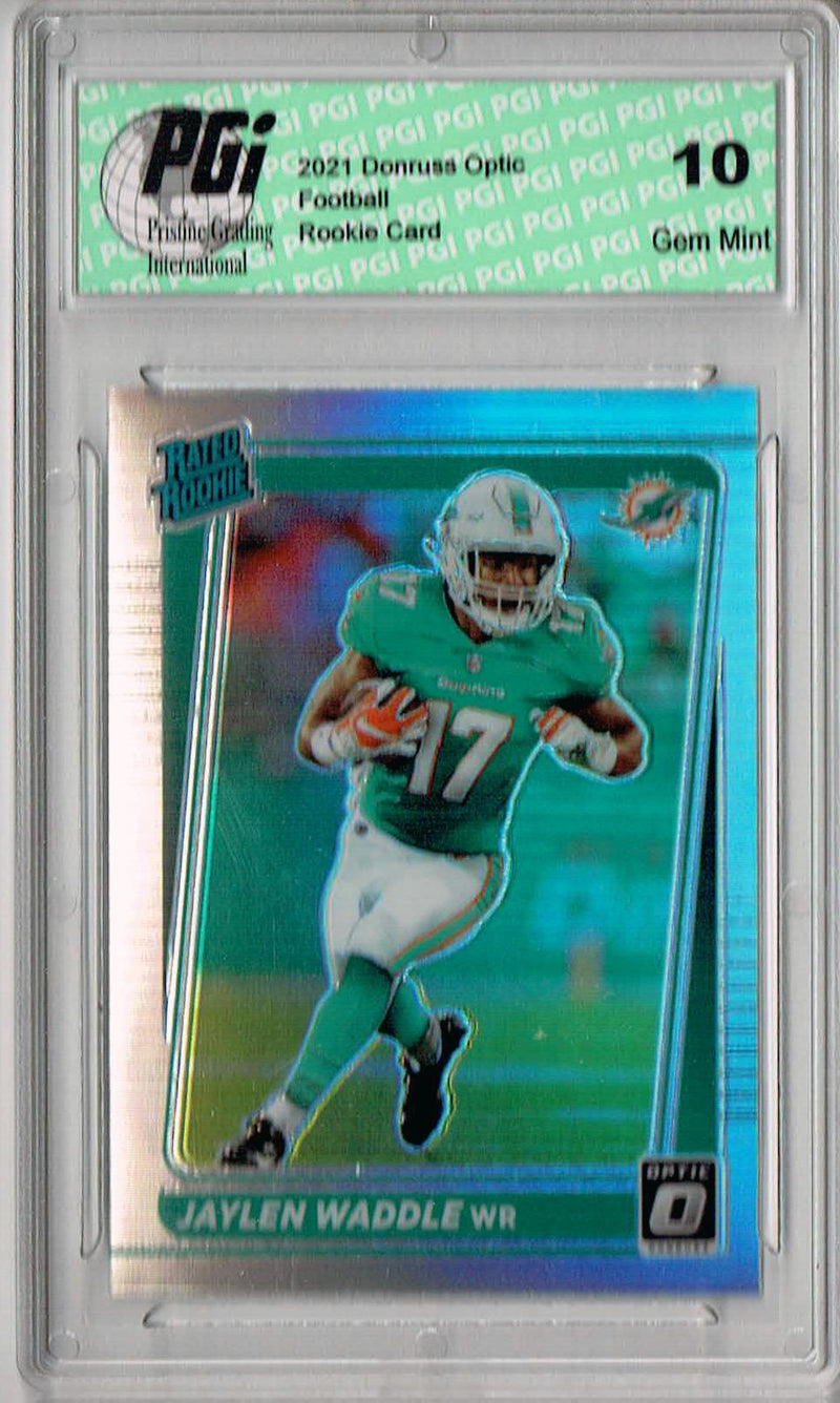 Jaylen Waddle 2021 Donruss #P-263 Optic Preview Holo Rookie Card PGI 10