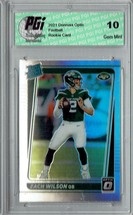 Zach Wilson 2021 Donruss #P-252 Optic Preview Holo Rookie Card PGI 10