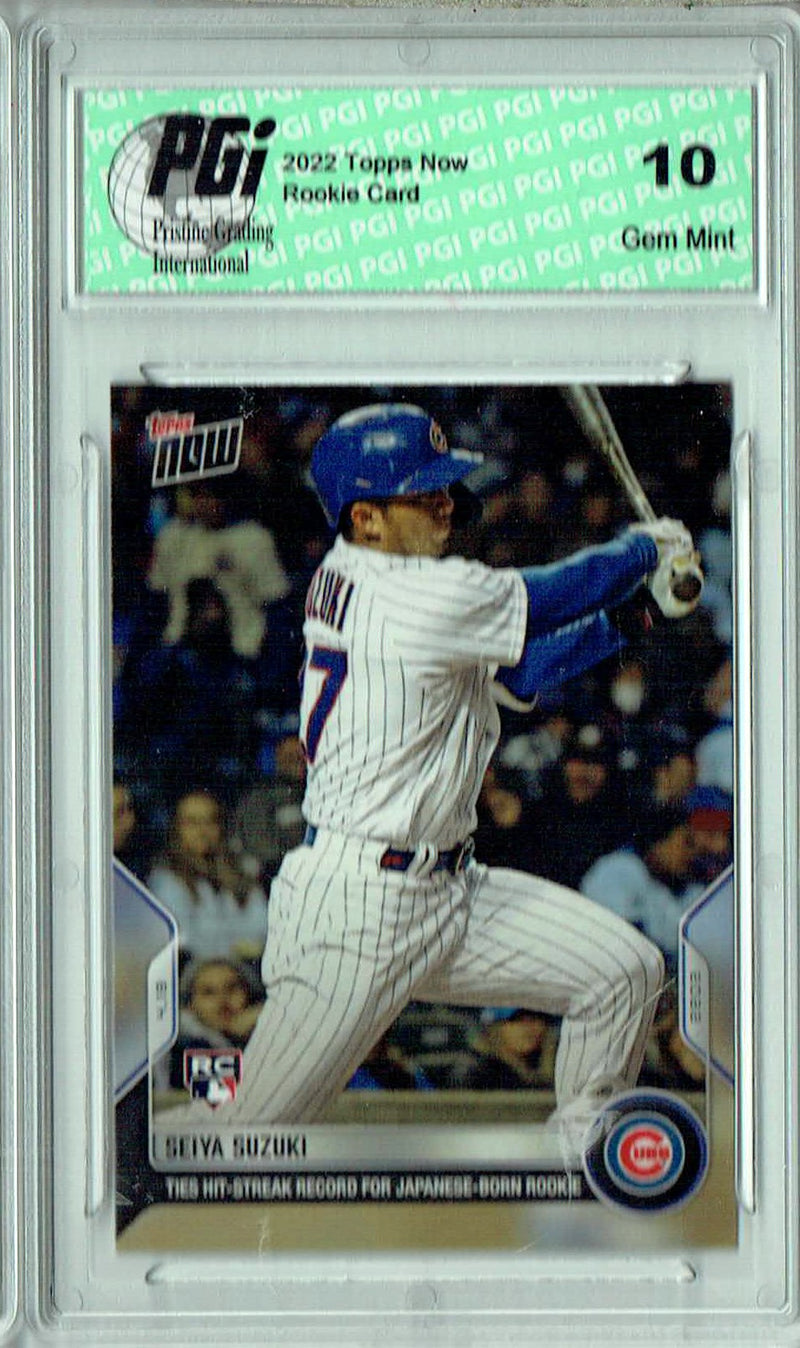 Seiya Suzuki 2022 Topps Now #66 Hit Streak Rookie Card PGI 10