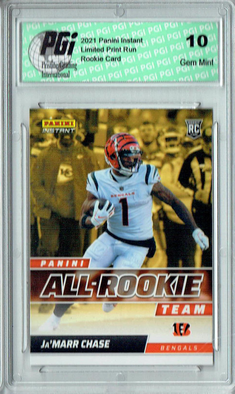 Ja'Marr Chase 2021 Panini Instant #ART4 All Rookie 1/911 Rookie Card PGI 10