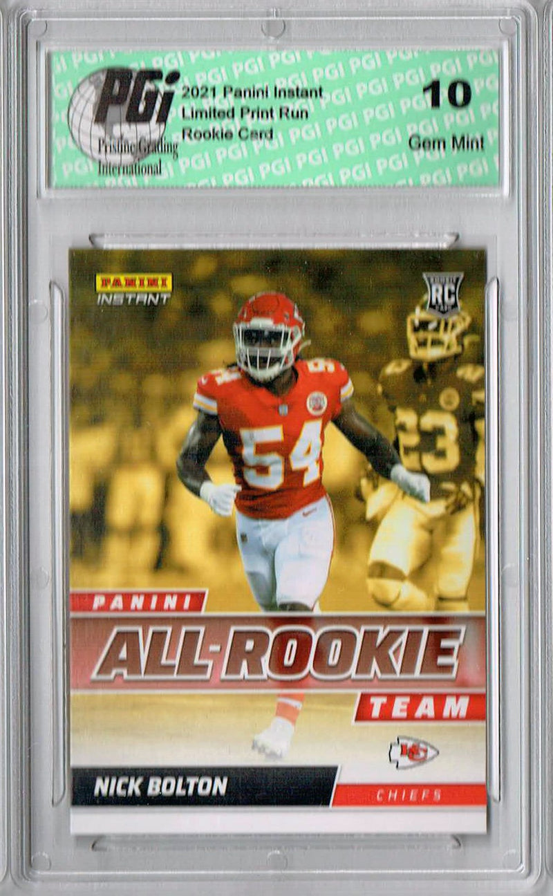 Nick Bolton 2021 Panini Instant #ART18 All Rookie 1/911 Rookie Card PGI 10
