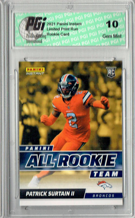 Patrick Surtain II 2021 Panini Instant #ART19 All Rookie 1/911 Rookie Card PGI 10