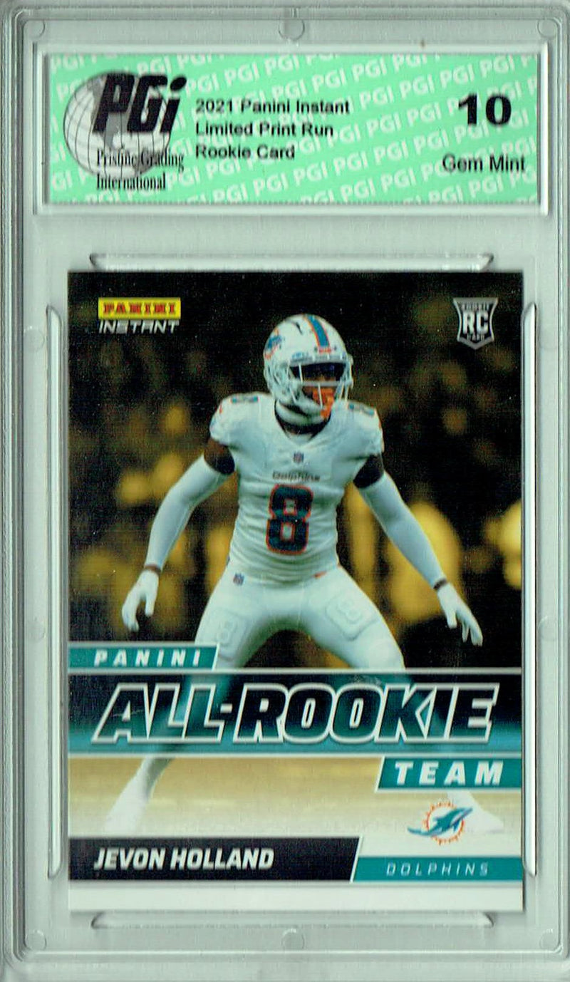 Jevon Holland 2021 Panini Instant #ART22 All Rookie 1/911 Rookie Card PGI 10