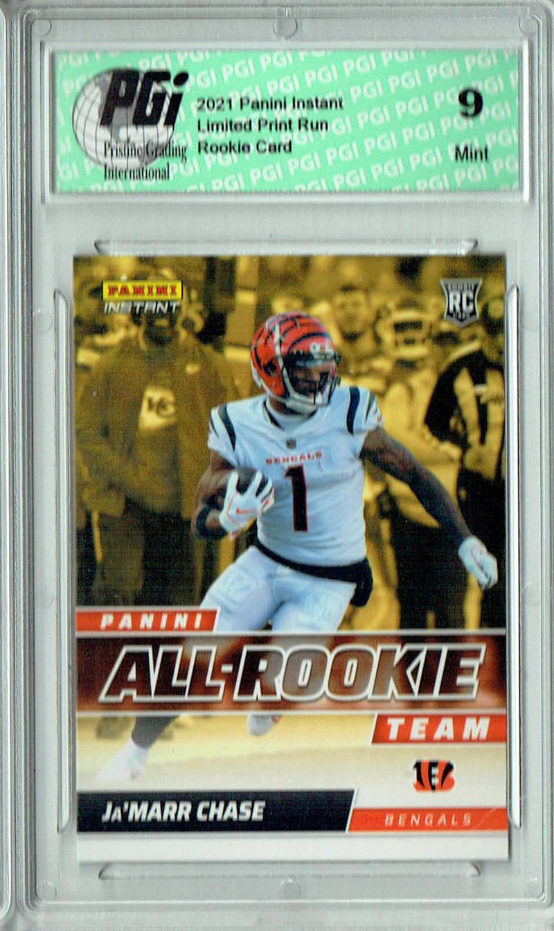 PGI 9 Ja'Marr Chase 2021 Panini Instant #ART4 All Rookie 1/911 Rookie Card