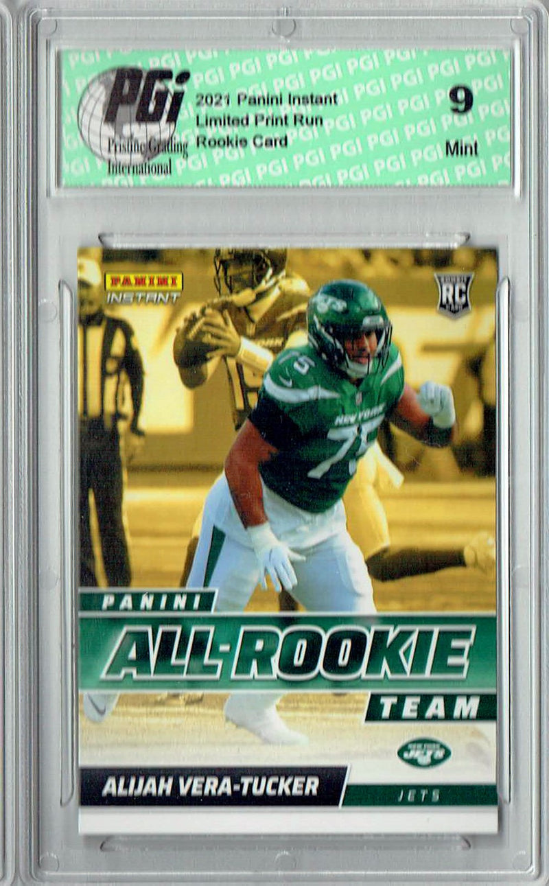 PGI 9 Alijah Vera-Tucker 2021 Panini Instant #ART9 All Rookie 1/911 Rookie Card