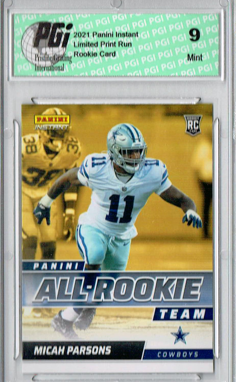 PGI 9 Micah Parsons 2021 Panini Instant #ART16 All Rookie 1/911 Rookie Card