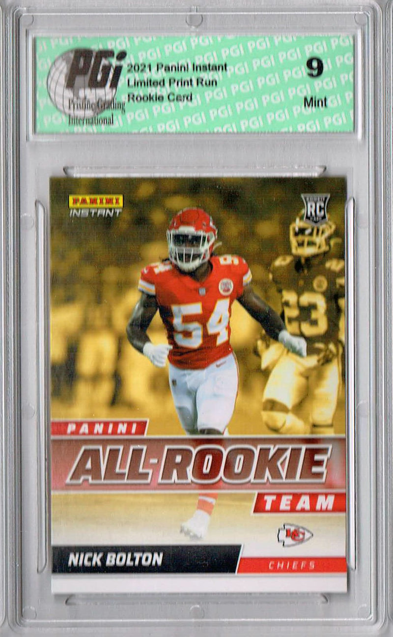 PGI 9 Nick Bolton 2021 Panini Instant #ART18 All Rookie 1/911 Rookie Card
