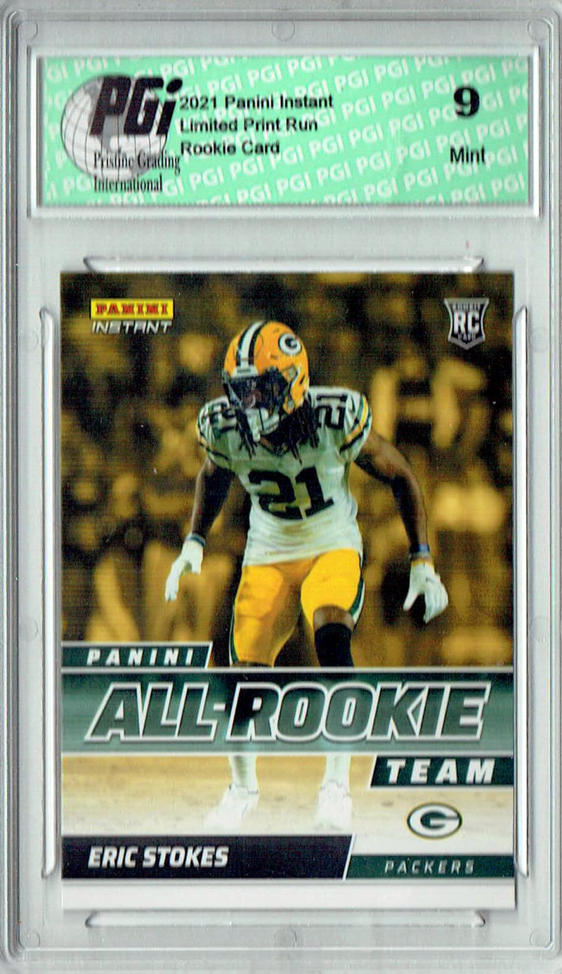 PGI 9 Eric Stokes 2021 Panini Instant #ART21 All Rookie 1/911 Rookie Card