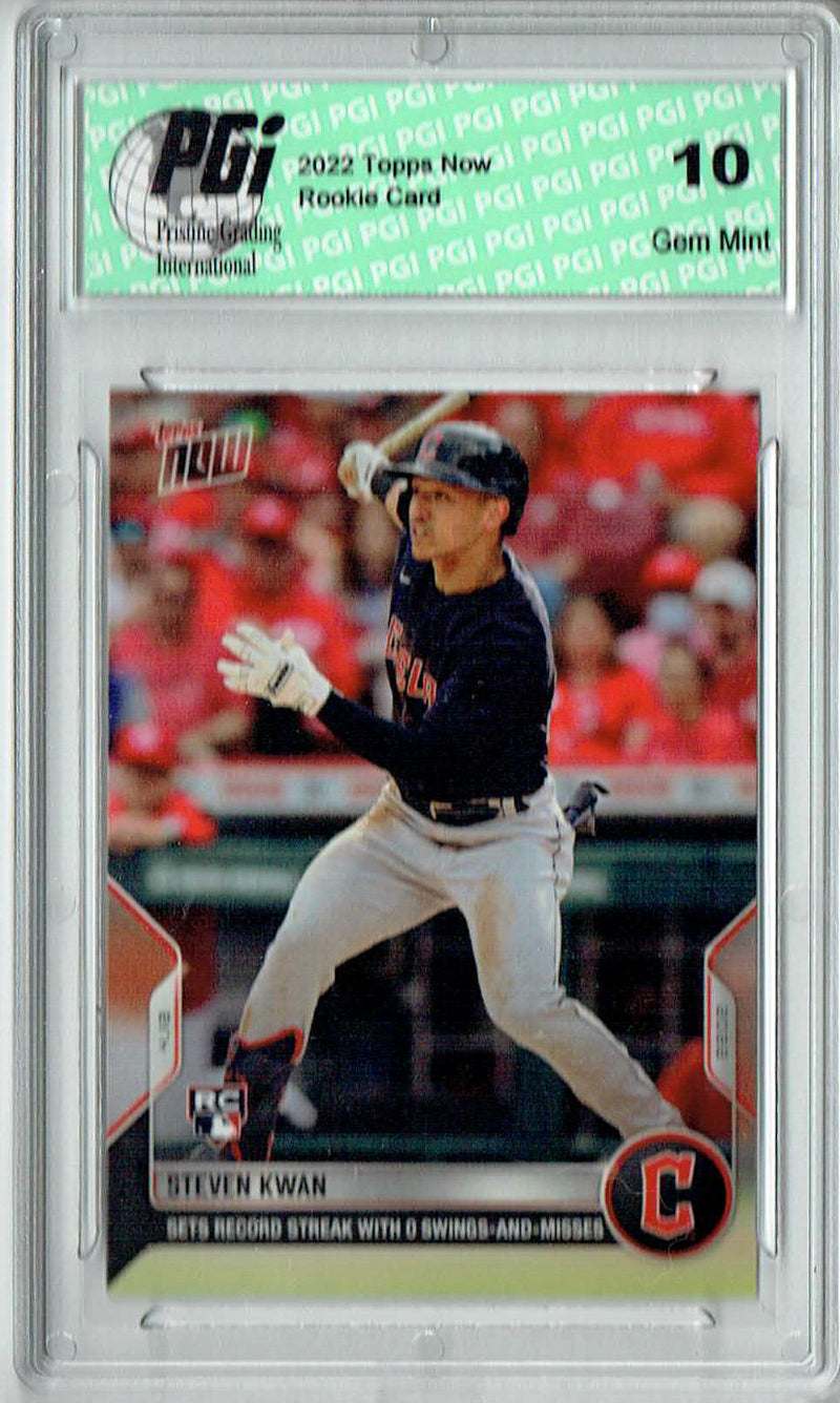 Steven Kwan 2022 Topps Now #44 Print Run: 3,861 Rookie Card PGI 10