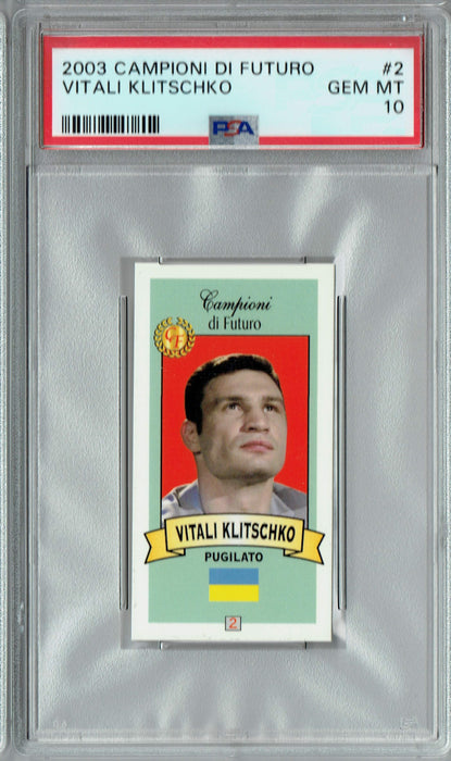 PSA 10 GEM-MT Vitali Klitshko 2003 Campioni Di Futuro Ukraine #2 Rookie Card