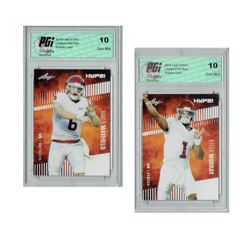 Kyler Murray Rookie Card Arizona PGI 10 Gem Mint Football Trading Card 2019 Leaf Hype #22 | #3 Only 5000 Made