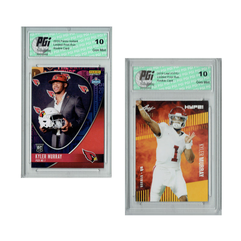 Kyler Murray 2019 Panini Instant #DN1 & HYPE Gold 1/25 #22 Rookie Cards PGI 10