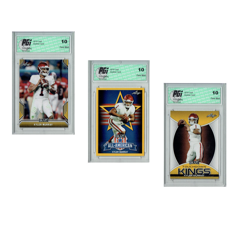Kyler Murray Rookie Card Arizona PGI 10 Gem Mint Football Trading Card 2019 Leaf Draft #SP-KM1 | #SP-KM2 | #SP-KM3