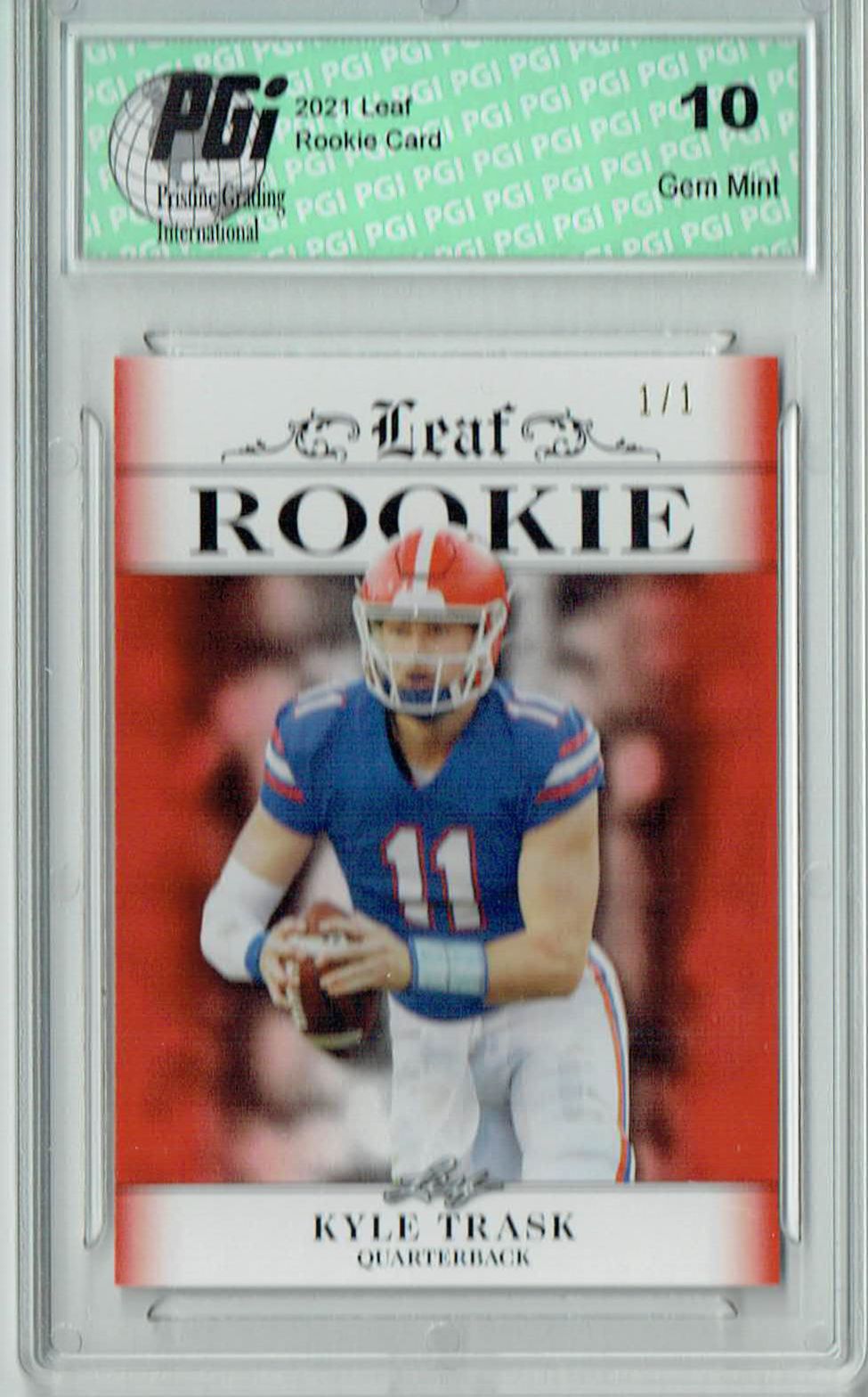 Kyle Trask 2021 Leaf Exclusive 2 Masterpiece 1 of 1 Rookie Card