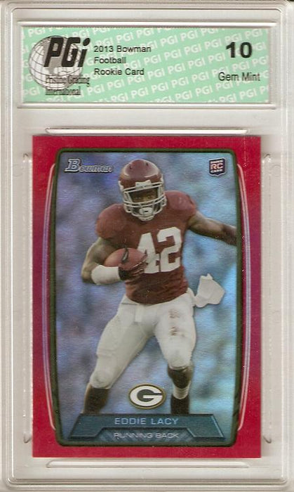 Eddie Lacy 2013 Bowman Red Refractor Only 199 Made Rookie Card PGI 10