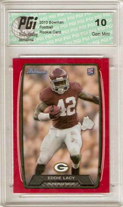 Eddie Lacy 2013 Bowman Red SP Only 199 Made Rookie Card PGI 10