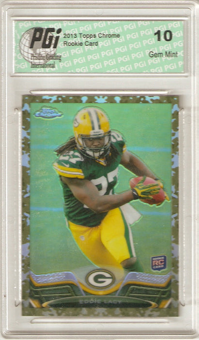 Eddie Lacy 2013 Topps Chrome Camo Refractor Only 499 Made Rookie Card PGI 10