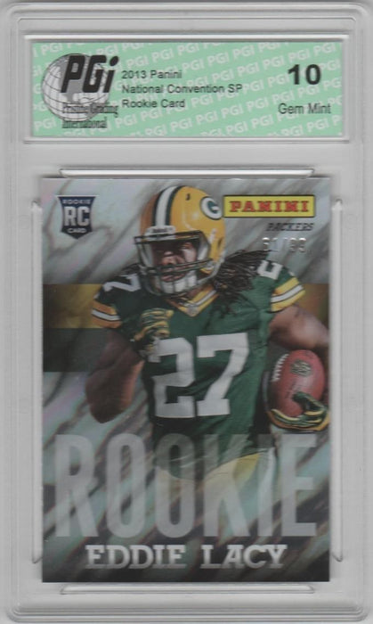 Eddie Lacy 2013 Panini National Lava SP Only 99 Made Rookie Card PGI 10