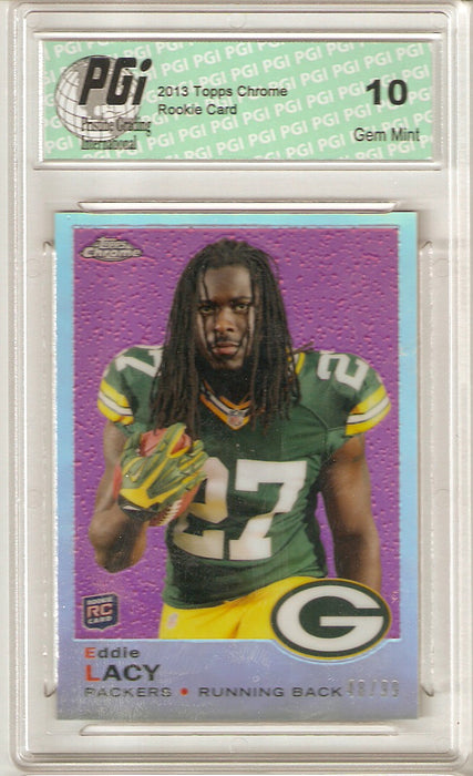 Eddie Lacy Lacey 2013 Topps Chrome Retro Refactor #48/99 Made Rookie Card PGI 10