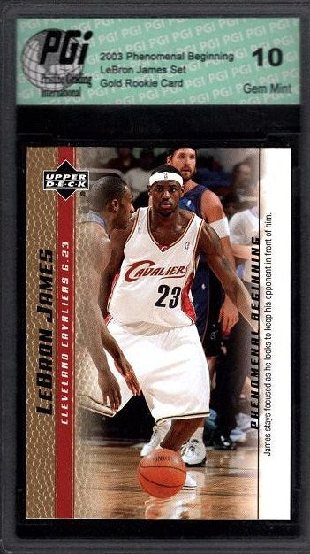 lebron james rookie card graded 10 2003 Upper Deck GOLD SP PHENOMENAL BEGINNING — Rookie Cards PSA display stand 185550. Yu-Gi-Oh! Top 5 Meta Condition:Mint (M)