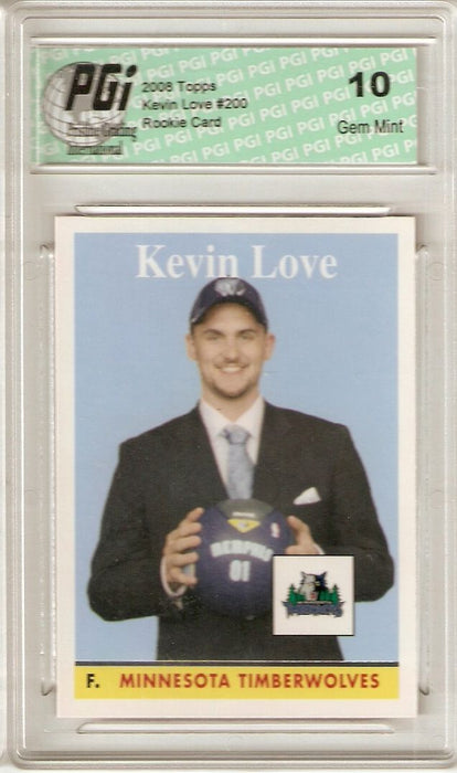 KEVIN LOVE 2008-09 Topps Basketball 1958-59 SP #200 Rare Rookie Card PGI 10
