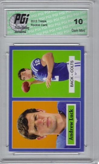 Andrew Luck Colts 2012 Topps 1957 Style Blue SP #2 Rookie Card PGI 10