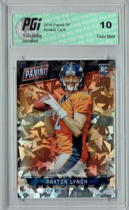Paxton Lynch 2016 Panini Cracked Ice #58 Only 25 Made Rookie Card PGI 10