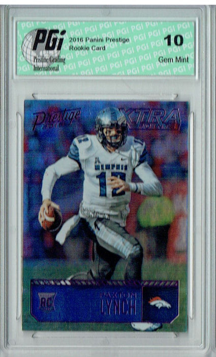 Paxton Lynch 2016 Prestige Xtra Points #203 Only 100 Made Rookie Card PGI 10