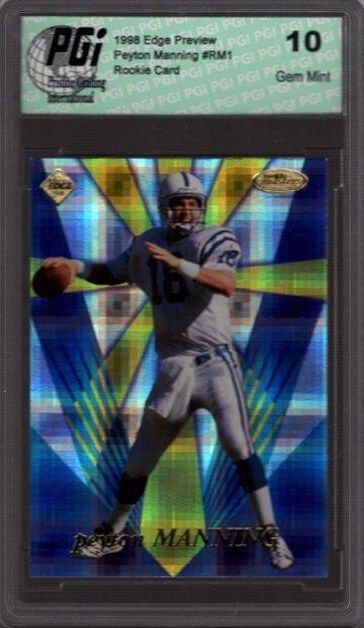 Peyton Manning 1998 Edge Masters Preview PGI 10 Colts Rare Rookie Card