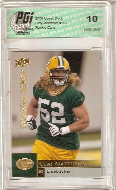 Clay Matthews 2009 Upper Deck Star Rookie Card PGI 10