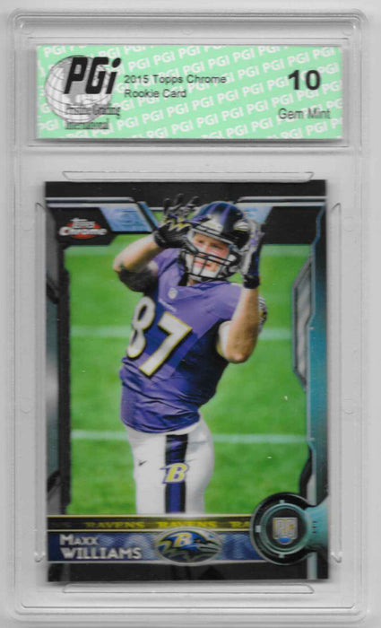 Maxx Williams 2015 Topps Chrome Black Refractor Rookie Card Only 199 Made PGI 10