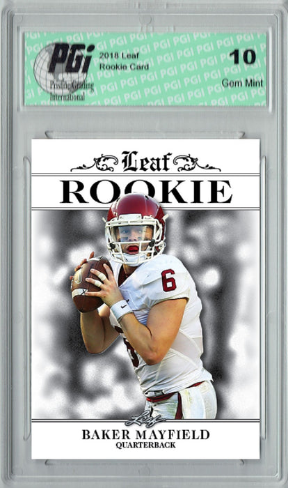Baker Mayfield 2018 Leaf Exclusive #RA-01 Only 4,999 Made Rookie Card PGI 10